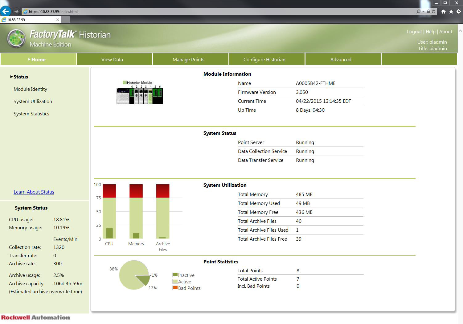 New FactoryTalk Historian Machine Edition Firmware Enables Off-Chassis Data Collection