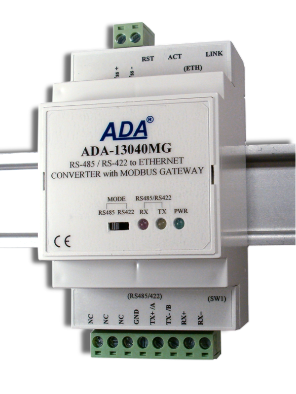 ADA-13040MG - ETHERNET to RS485 422 with MODBUS GATEWAY Converter
