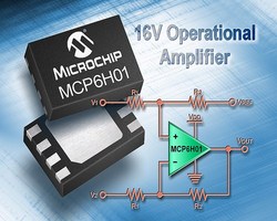 Microchip Technology announces 16V op amps