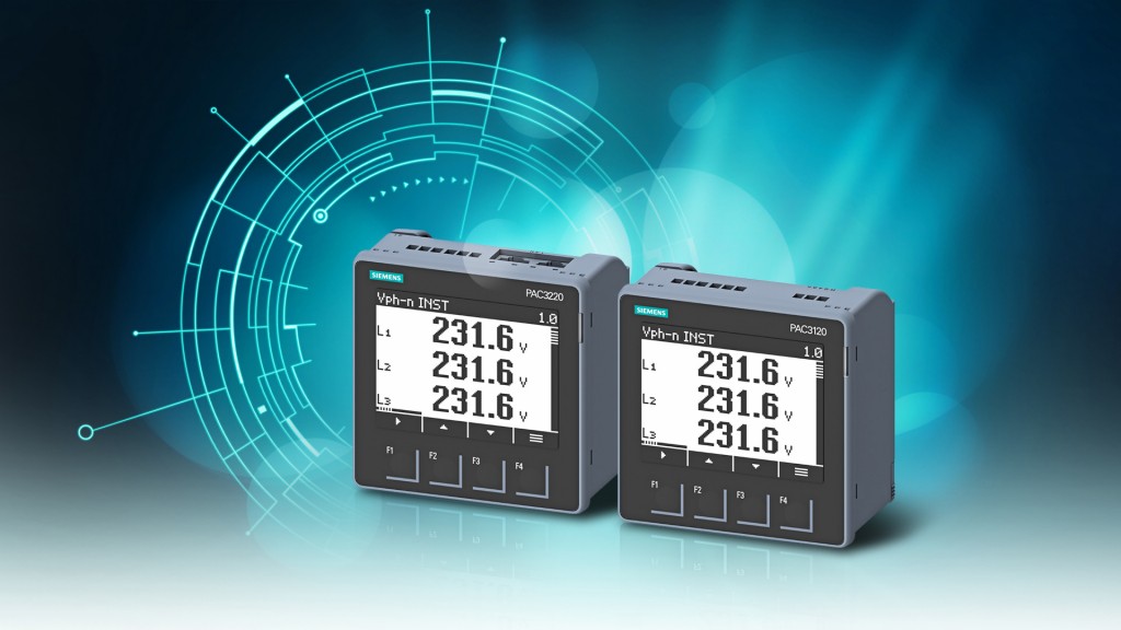 Siemens introduces 7KM PAC3220 and 7KM PAC3120 measuring devices to Sentron power monitoring portfolio