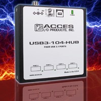 ACCES I/O Products introduces USB3-104-HUB 4-port USB 3.1 hub