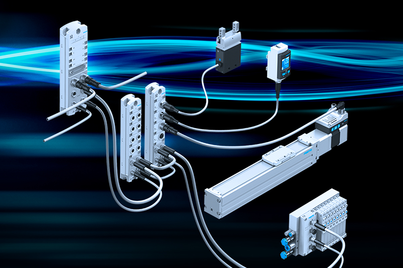 Figure 1: The Festo Automation Platform (AP) offers topology flexibility. Distributed and decentralized I/O are under a single IP address.