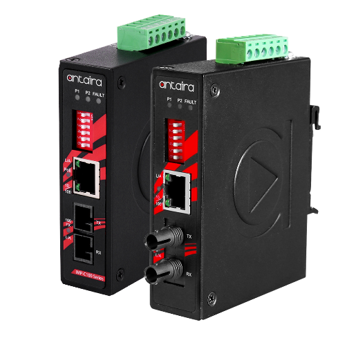 Antaira introduces IMP-C100-XX series Ethernet-to-fiber PoE+ media converter