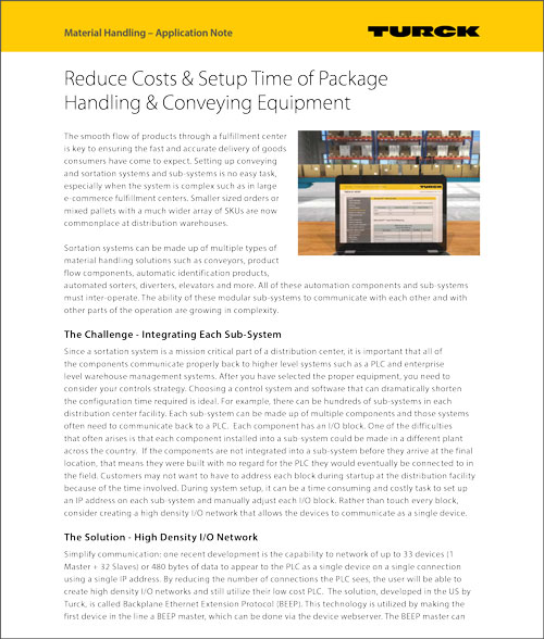 How to Streamline Communication in a High Density I/O Network