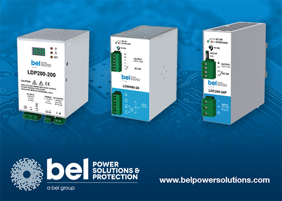 Bel Power Solutions releases LD series of DIN rail switching power supplies