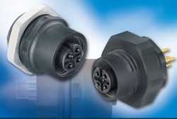 Binder-USA adds M12 panel-mounted receptacles