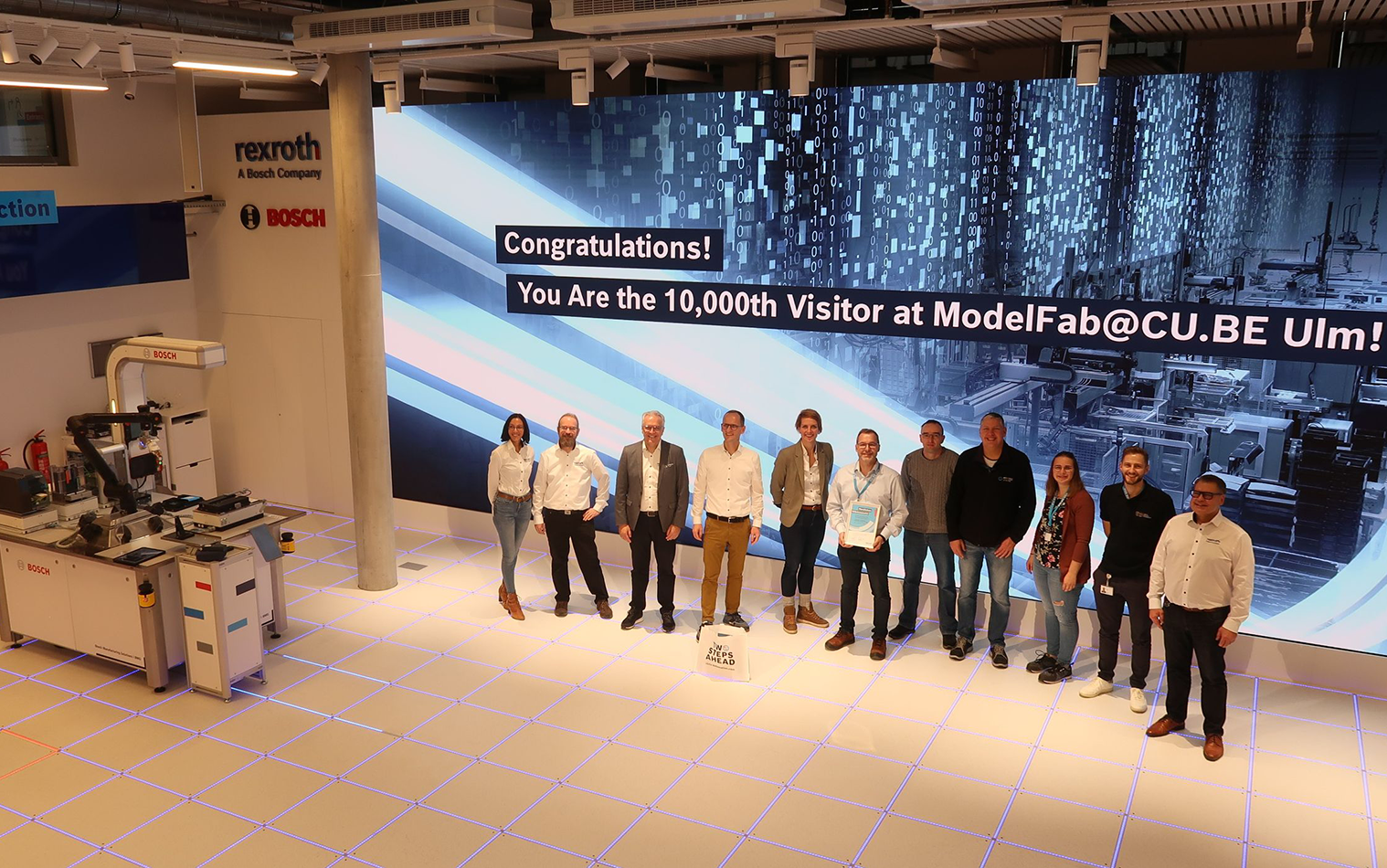 Thumbnail for Bosch Rexroth Welcomes 10,000th Visitor to Its Model Factory in Ulm