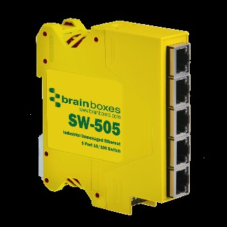 Brainboxes introduces SW-505 compact 5 port Ethernet switch
