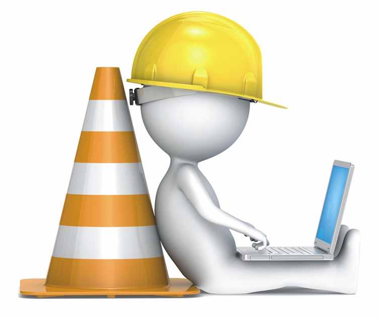 Cartoon Man with Orange Cone