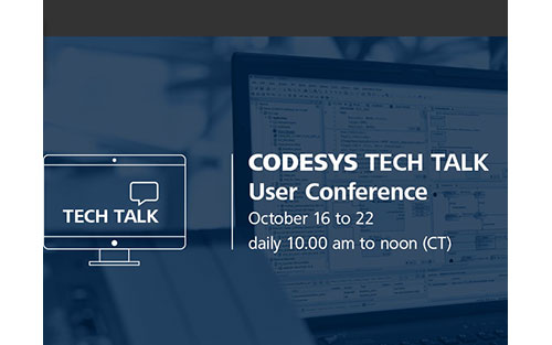 CODESYS Tech Talk User Conference Debuts Online in October