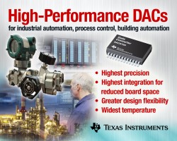 Texas Instruments introduces DAC8760 D/A converters