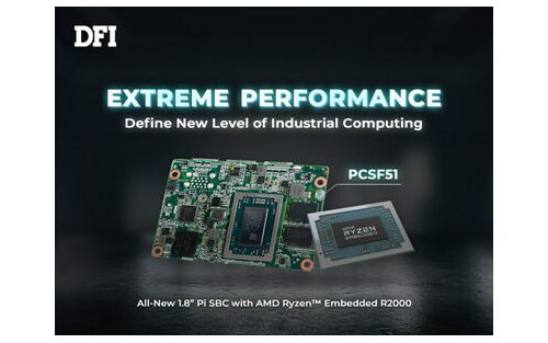 DFI Reveals PCSF51 1.8" SBC with High Performance AMD Ryzen R2000 Processor for Industrial Applications