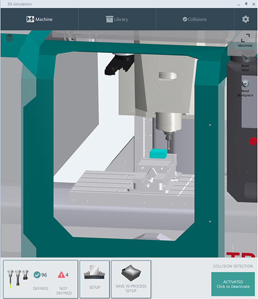 Figure 1: In-process probing allows continual system checking by simulating cutting a feature, dropping a probe into it to measure it, and then validating it.