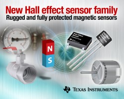 TI releases DRV5000 Hall effect magnetic sensors