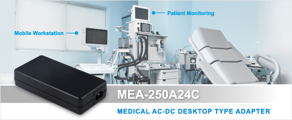 Delta Electronics announces MEA-250A24C medical AC-DC desktop type adapter