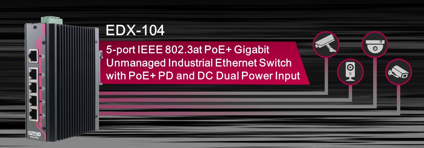 Neousys introduces EDX-104 PoE+ unmanaged switch