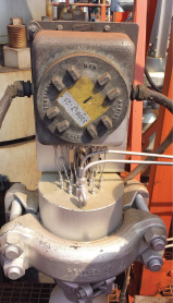 Figure 5. The enclosure at the end of the thermowell contains transmitters that send sensor data to the control system or a terminal block assembly that sends sensor data via thermocouple cables to the control system.