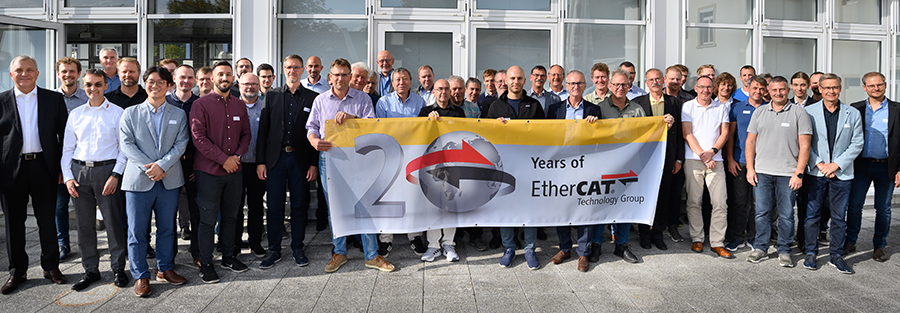 Members of the ETG Board and Technical Committee gather at the EtherCAT Anniversary Meeting.