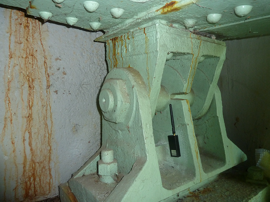 Figure 2: Resensys structural stress sensors mounted beneath bridge trusses require extended life bobbin-type LiSOCl2 batteries to reduce the need for costly and dangerous work to replace batteries in such hard-to-access locations.