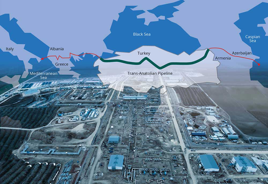 Figure 4: The Trans-Anatolian Natural Gas Pipeline (TANAP) project in Turkey.