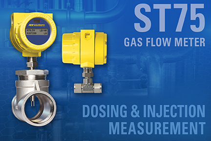 FCI announces ST75 Series Air/Gas Flow Meter for gas dosing, injection measurement