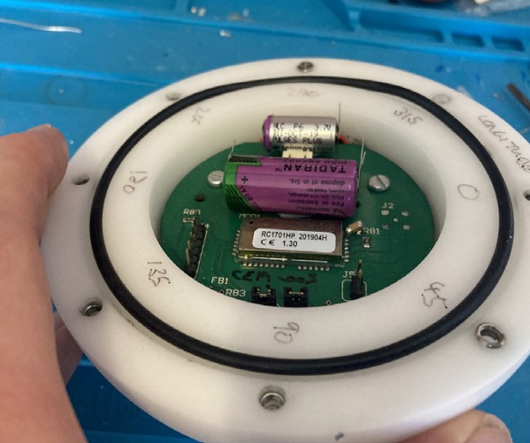 Figure 1: Researchers from Cardiff University studying water channels beneath glaciers use the Cryoegg, which monitors temperature, pressure, and electrical connectivity by transmitting data underwater via radio waves. Bobbin-type LiSOCl2 cells were specified for their high capacity, high energy density, extended temperature range, and high pulse capabilities. Courtesy: Cardiff University