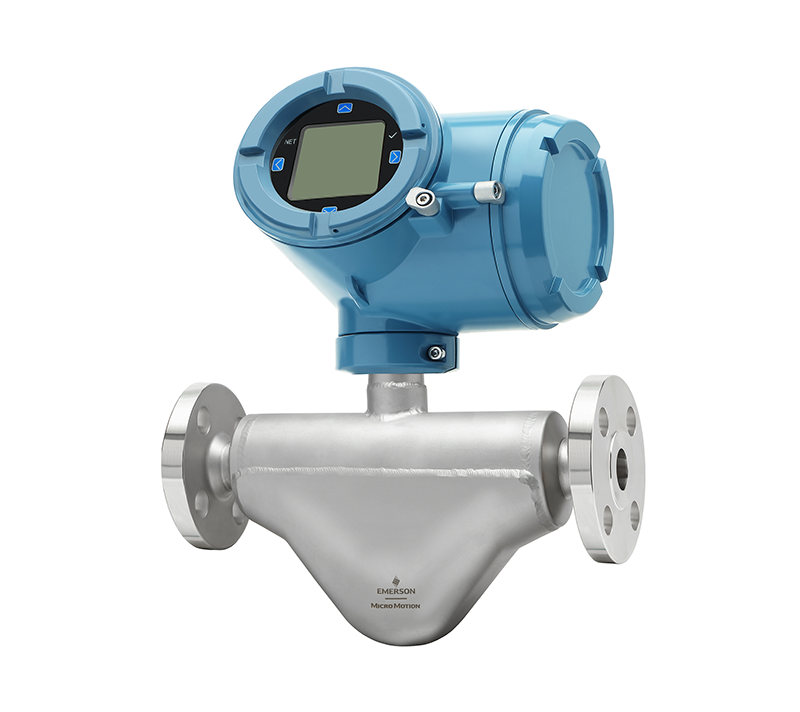 Figure 2: A Micro Motion 4700 Coriolis Transmitter is shown attached to a Micro Motion G-Series Coriolis Flow and Density Sensor, providing upgraded capabilities for both new installations and retrofits.