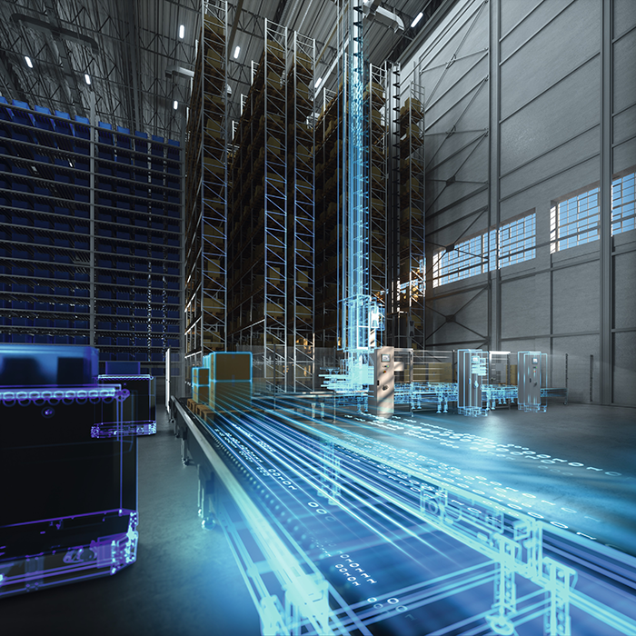 Figure 1: Tall storage and shuttle racks, with advanced lift and transport technology, make the most of available space in distribution and fulfillment centers.