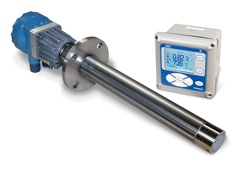 Figure 3: A zirconia senor analyzer, such as is used with Emerson’s Rosemount 6888A In-Situ Oxygen Analyzer, provides continuous measurement of excess O2 from any combustion process.
