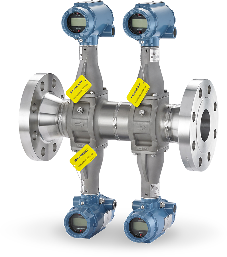 Figure 5: Emerson’s Rosemount™ 8800 Quad Vortex guards against spurious trips using 2oo3 voting, plus a fourth integrated transmitter for process control.