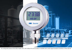 Baumer releases FlexBar 3431 pressure transmitter with Profibus