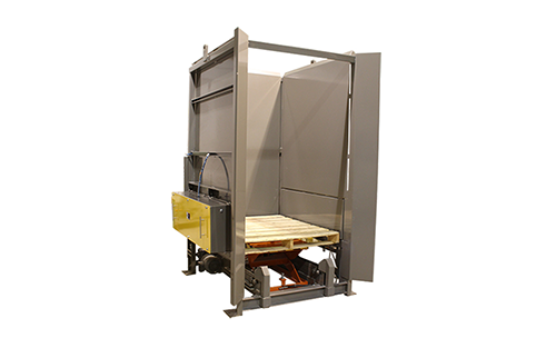 Huron’s 4-Way Fork Box Pallet Dispenser Saves Space and Reduces Strain