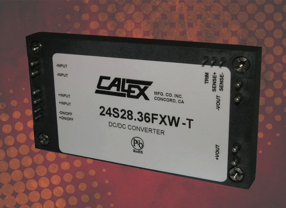 Calex announces "-T" addition to 1000W FXW series of DC/DC converters