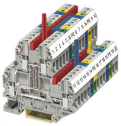 Double-level terminal blocks from Phoenix Contact increase wiring density