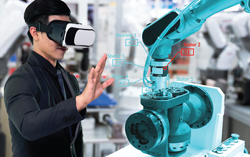VR: Real people collaborate in a virtual room, sharing screens and a whiteboard. Source: Immersed
