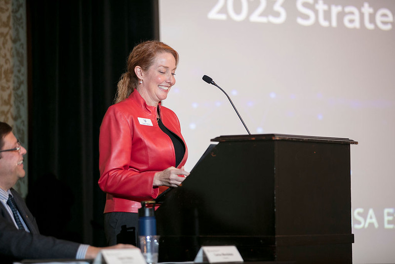 Claire Fallon, ISA executive director, speaks at last year's ALC.