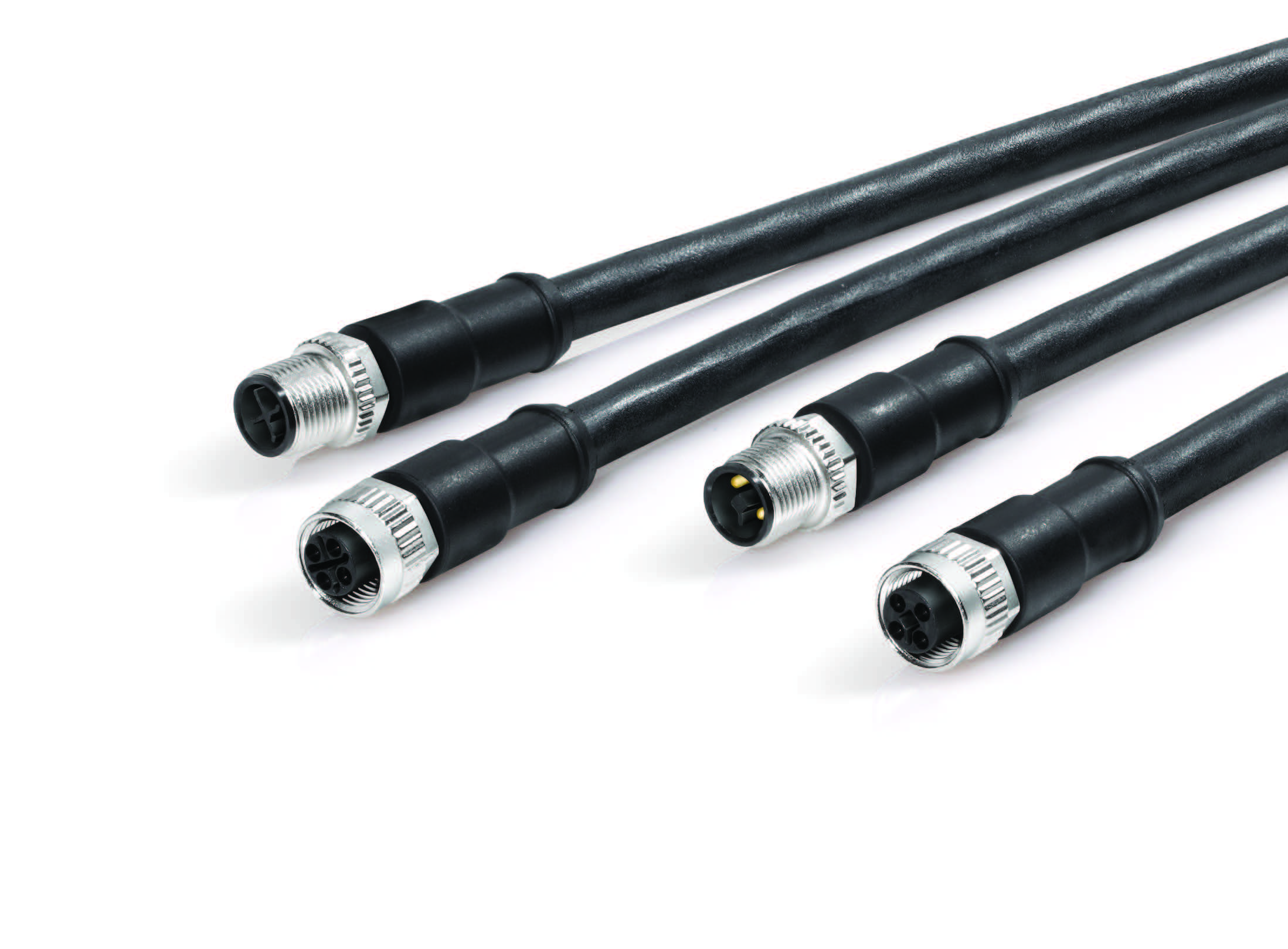 binder expands M12 connector series to include overmolded cables