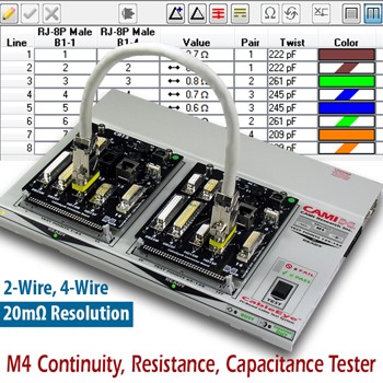 CAMI Research releases M4 low voltage continuity tester with twist pair relationship testing
