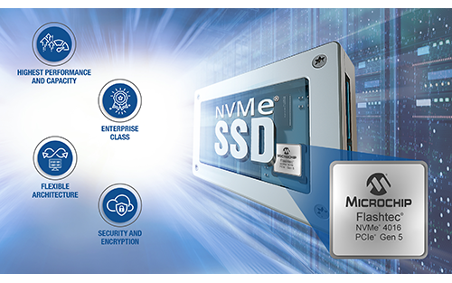 Microchip Introduces Industry’s Highest-Performance 16-Channel PCIe Gen 5 Enterprise NVMe SSD Controller