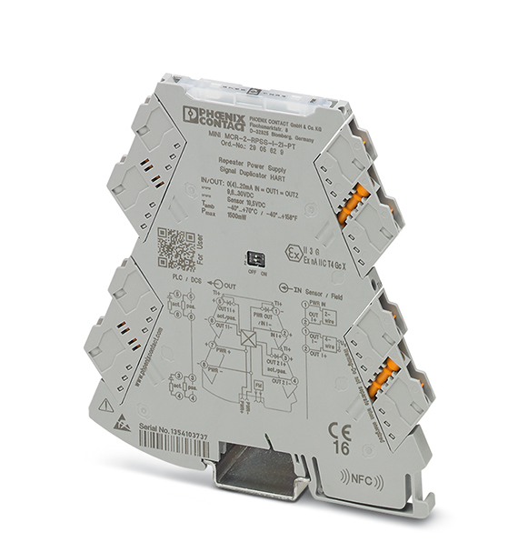 Phoenix Contact announces 4-20 mA/HART signal duplicator as part of 6-mm MINI Analog Pro family