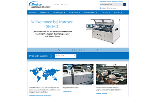 New German Website Features SELECT Products by Nordson Electronics Solutions