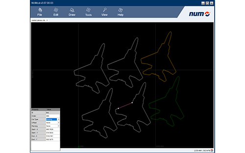 NUM's Highly Intuitive Drawing Software Simplifies 2D Path Design for Users of CNC Cutting Machines