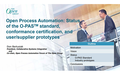 The State of the Open Process Automation Standard (O-PAS)