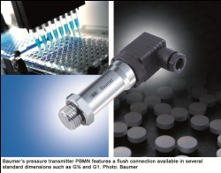 Baumer introduces PBMN Pressure Transmitter with flush connection