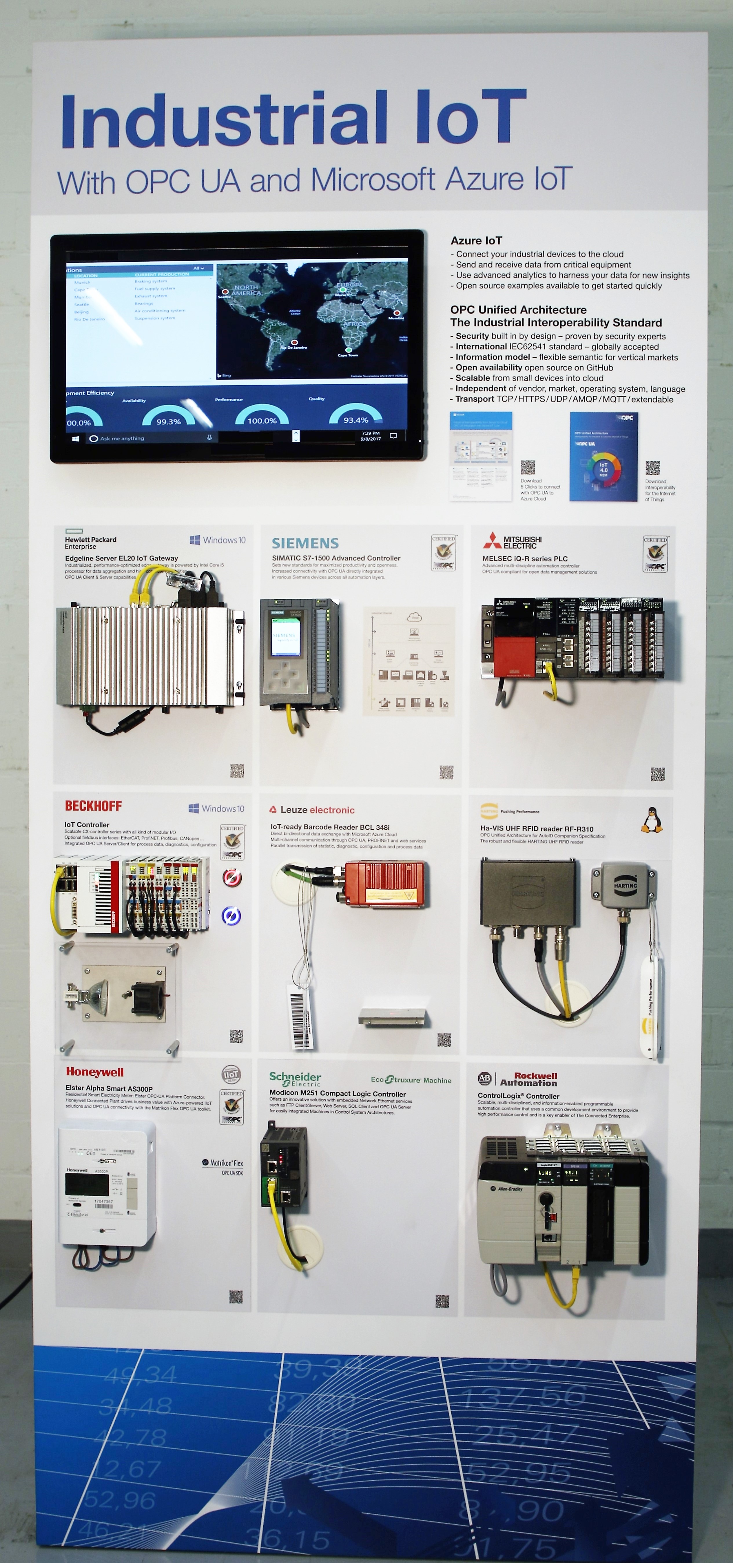 OPC Foundation delivers 30 OPC UA demonstration walls to Microsoft Technology Centers