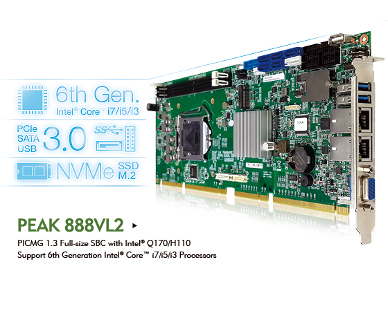 PICMG 1.3 SBC Juices up Industrial Automation Systems with 6th Gen Intel® Core™ Processors