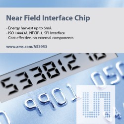 AMS announces AS3953 NFC energy harvesting chip