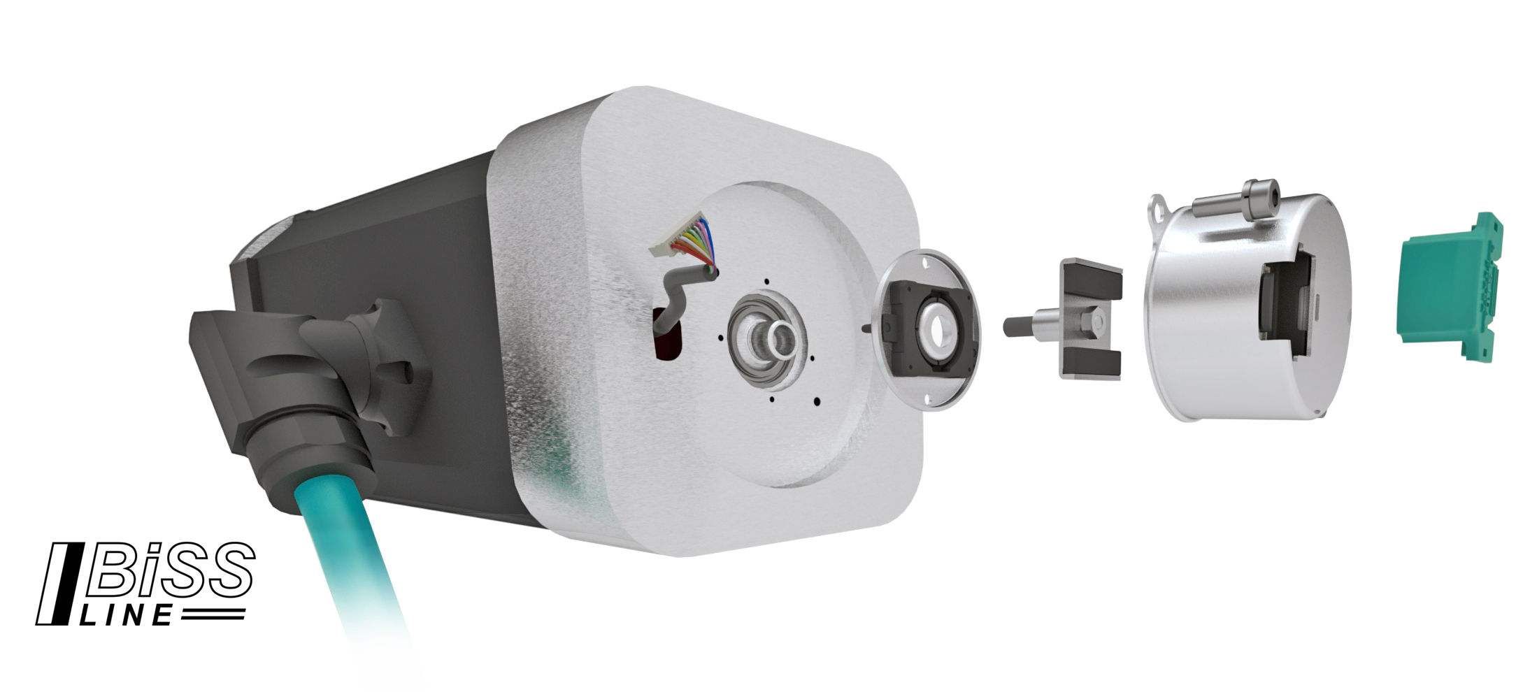 POSITAL announces 2- and 4-wire versions of the single-cable BiSS Line interface for motor feedback kit encoders