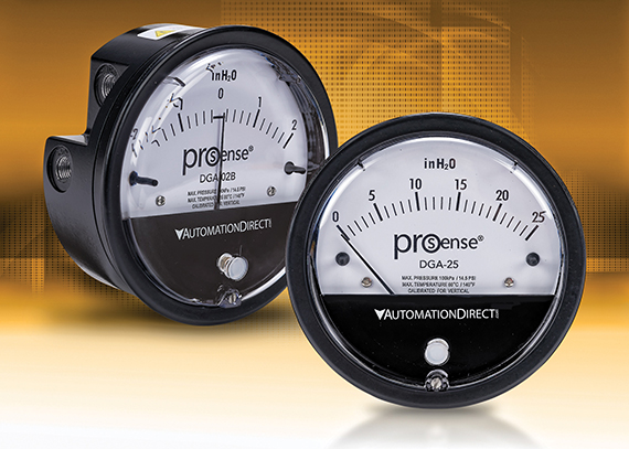 AutomationDirect introduces ProSense DGA differential pressure gauges