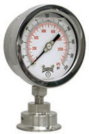 Winters PSI Series sanitary pressure gauge doesn't clog